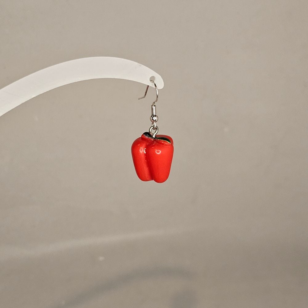 Item #151 Red Bell Pepper Earring
