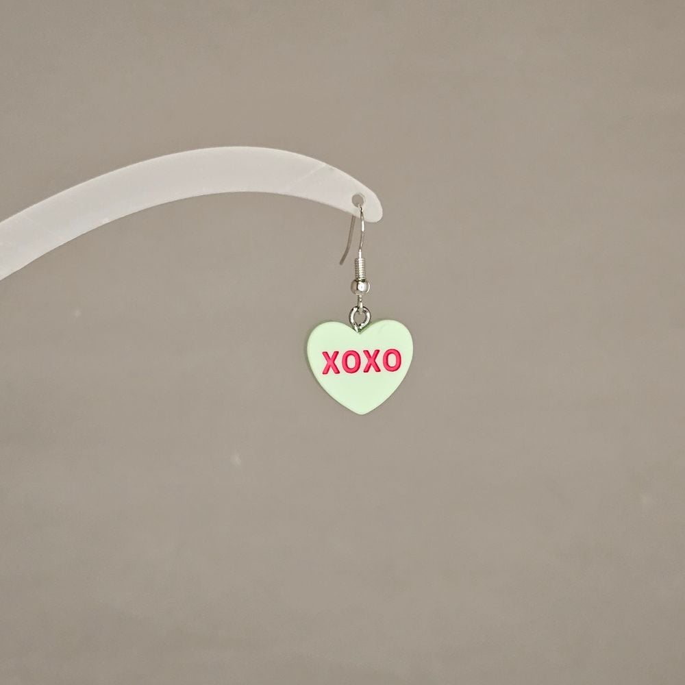 Item #108 Conversation Heart Candy XOXO Earring