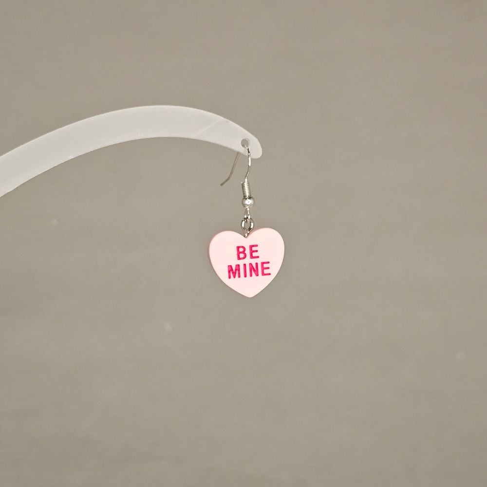 Item #109 Conversation Heart Candy Be Mine Earring