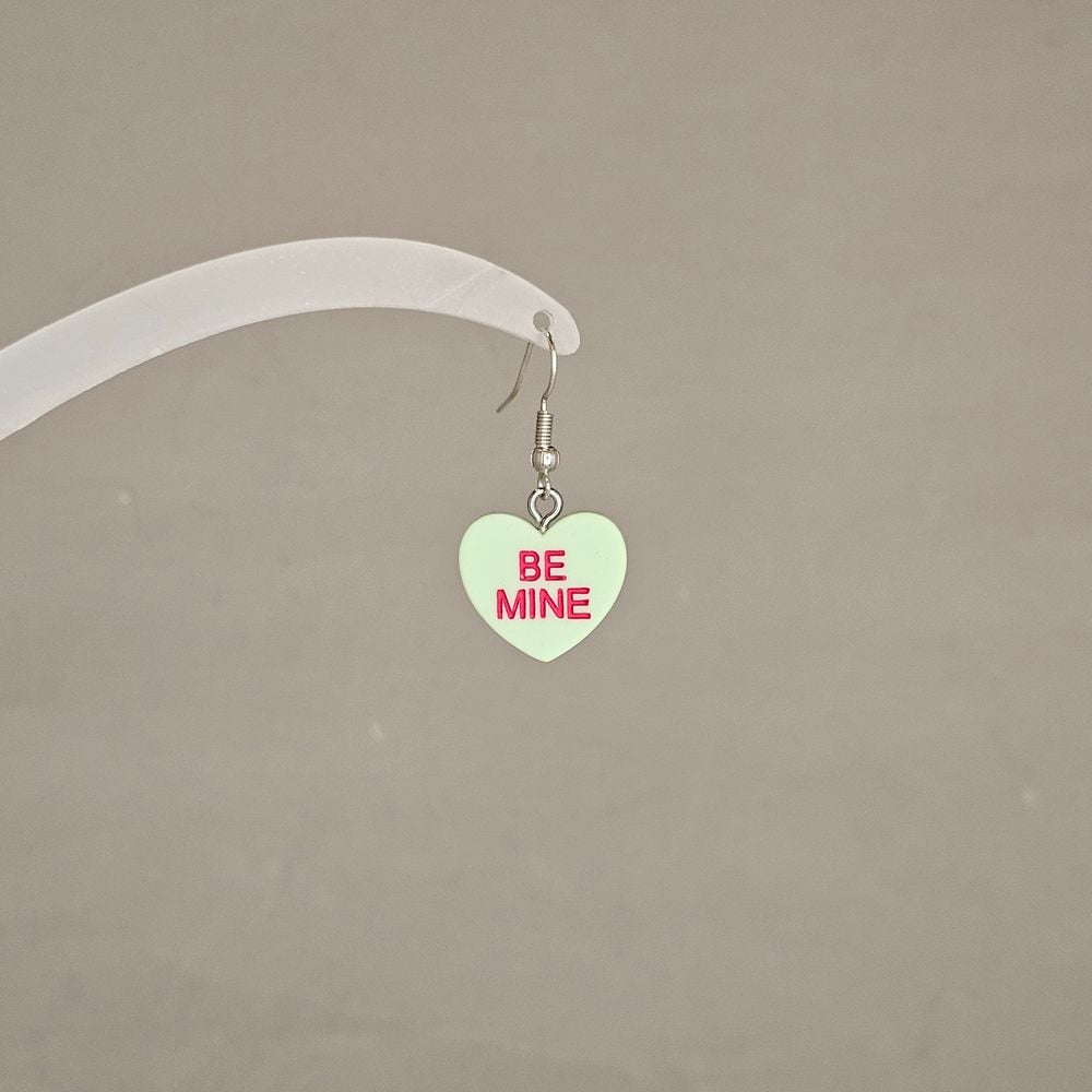 Item #109 Conversation Heart Candy Be Mine Earring
